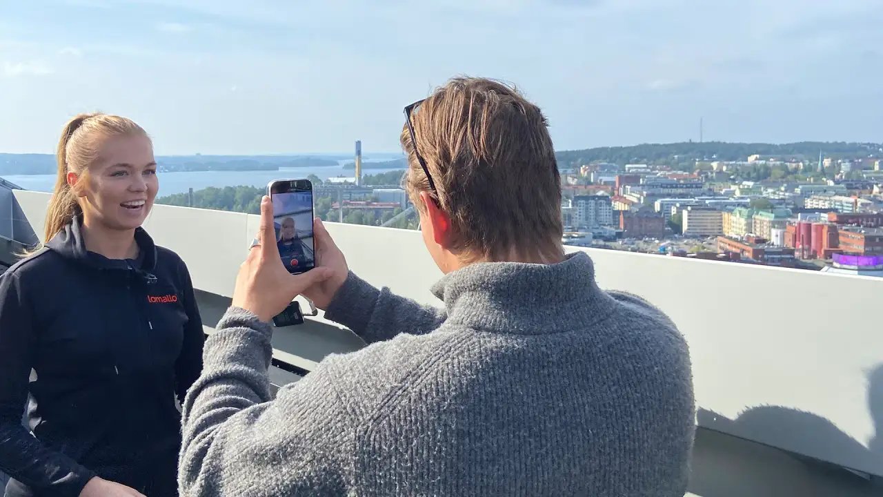 Lyhytvideon kuvaustilanne kulisseista