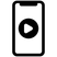 Puhelin, jossa lyhytvideo