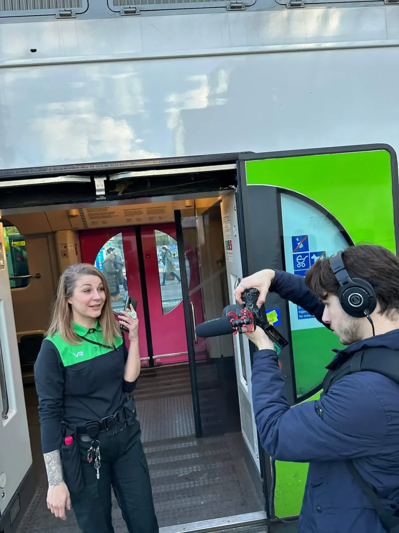 Kuvaukset VR:n junassa